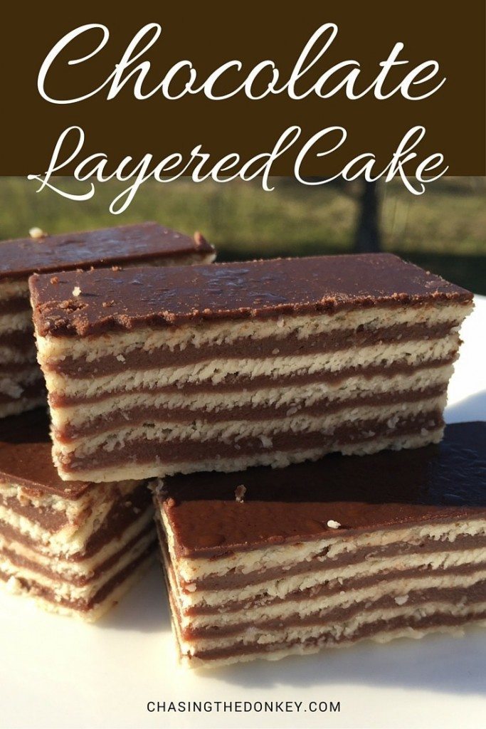 Croatian Mađarica Cake (Layered Chocolate Slice) | Chasing the Donkey