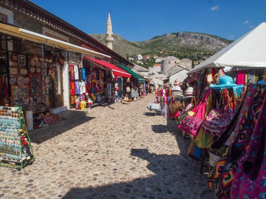 The vibrant market in Mostar offers a delightful array of local products and cultural experiences for visitors to enjoy. From fresh produce and traditional handicrafts to delicious street food and captivating