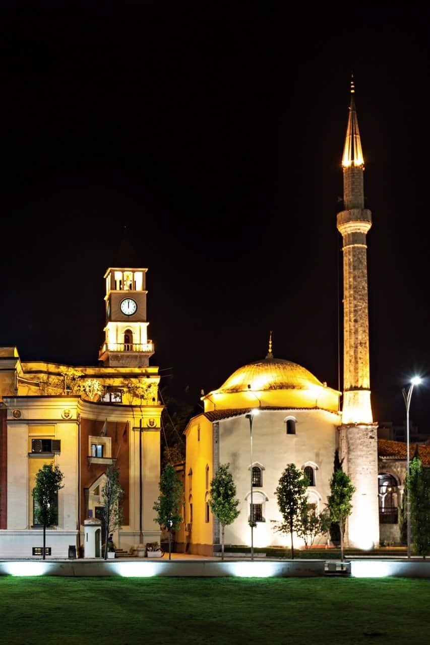 THINGS TO DO IN TIRANA, ALBANIA - Clock Tower and Mosque in the center, Tirana, Albania