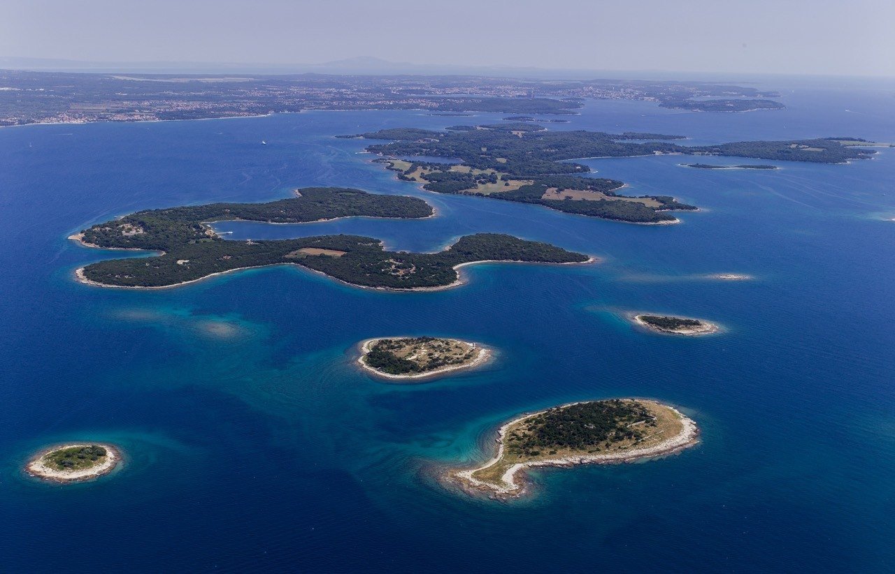 Aerial view of Brijuni Islands