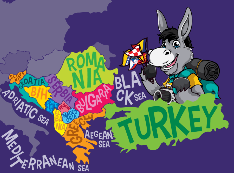 Balkans Map Of The Balkans_Purple