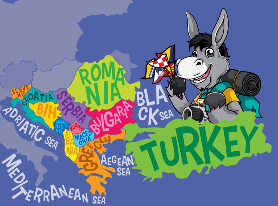 Balkans Map Of The Balkans_Purple Light