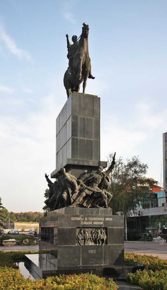 Monument to Liberators of Nis on King Milan square. Serbia
