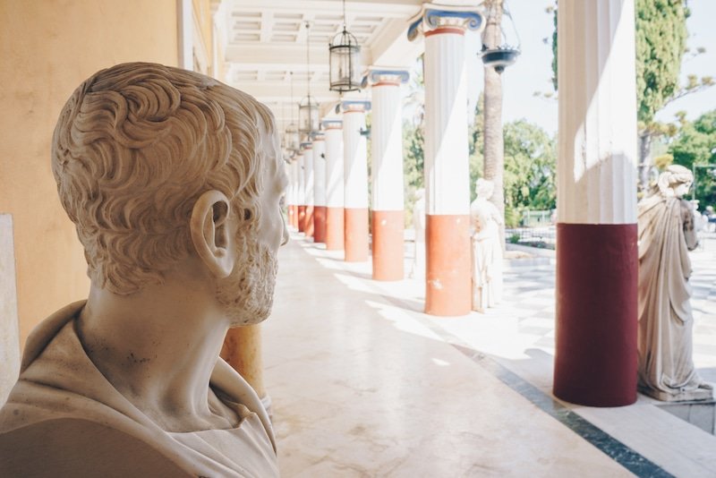 Ideas For Things To Do In Corfu In Winter For Everyone - Busts in Achillion Palace