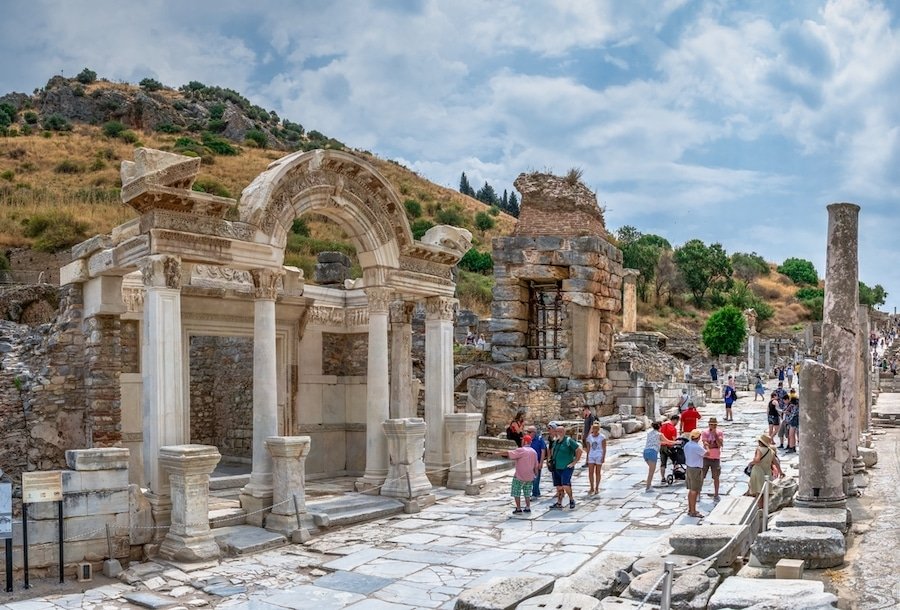 Visiting Ephesus Turkey. Temple Of Hadrian