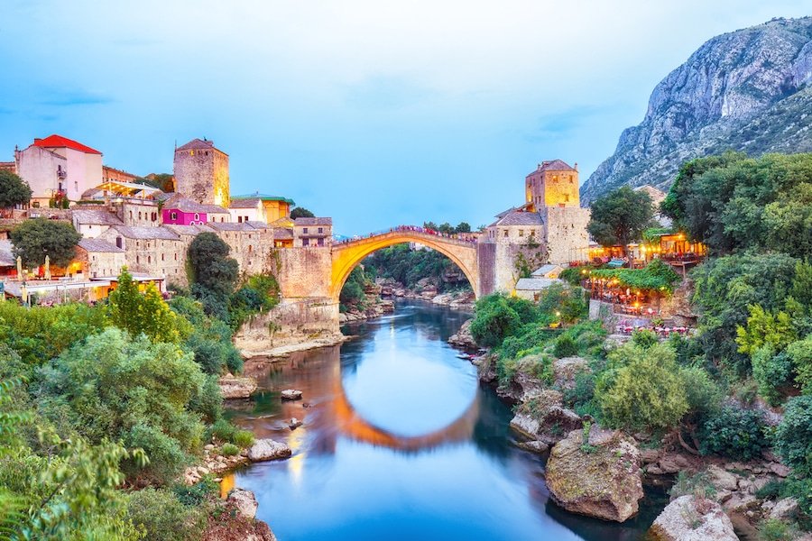 Discover the picturesque old bridge in Bosnia and Herzegovina, a must-see attraction for those wondering where to stay in Mostar.