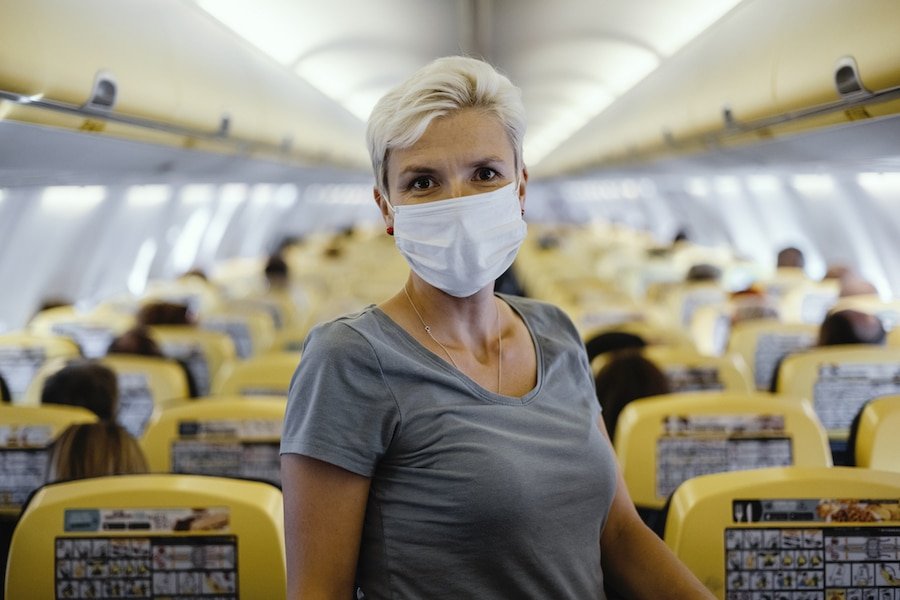 What to wear on a long haul flight - Mask