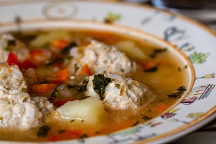Ciorba de perisoare is a Romanian traditional sour soup_Depositphotos_283906594_S