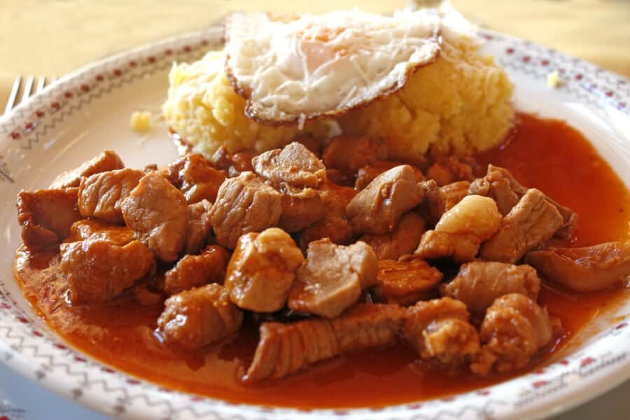 Tochitura is a traditional Romanian dish made from beef