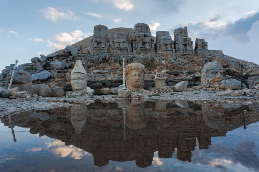 Hidden Gems In Turkey - Stone head statues at Nemrut Mountain in Turkey 