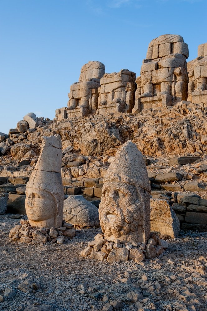 Hidden Gems In Turkey - Stone head statues at Nemrut Mountain in Turkey