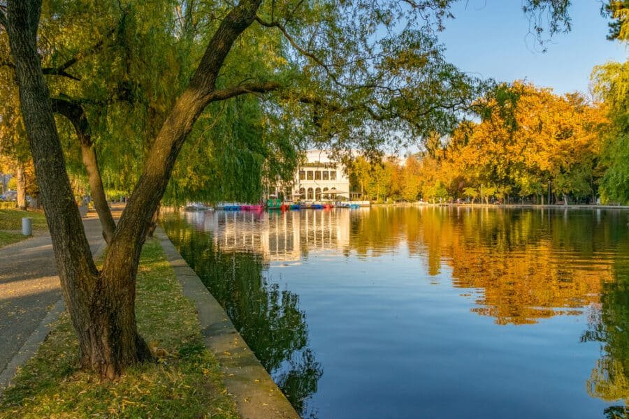 Chios Lake in the Cluj-Napoca Central Park