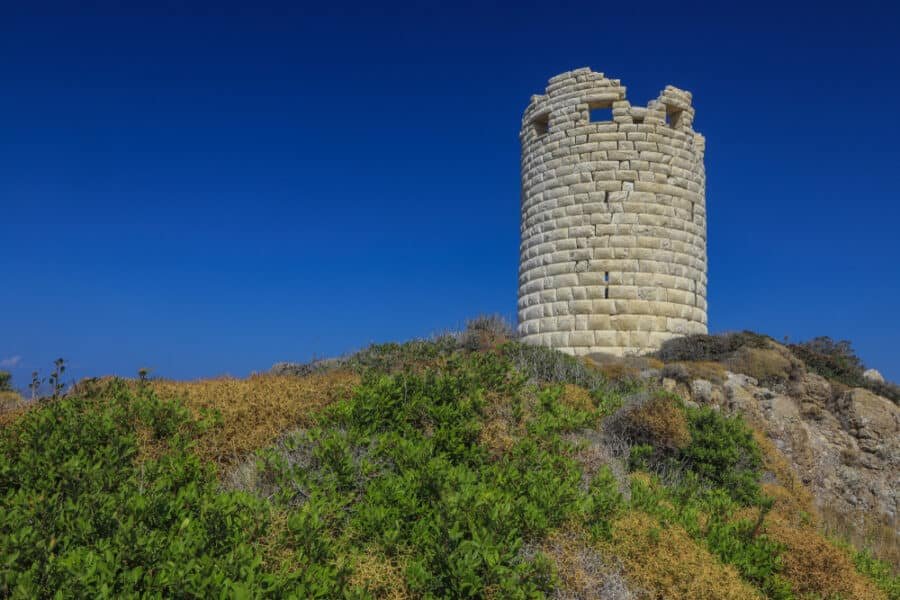 Ancient,Drakano,Tower,In,Faros,Is,The,Landmark,Of,Ikaria