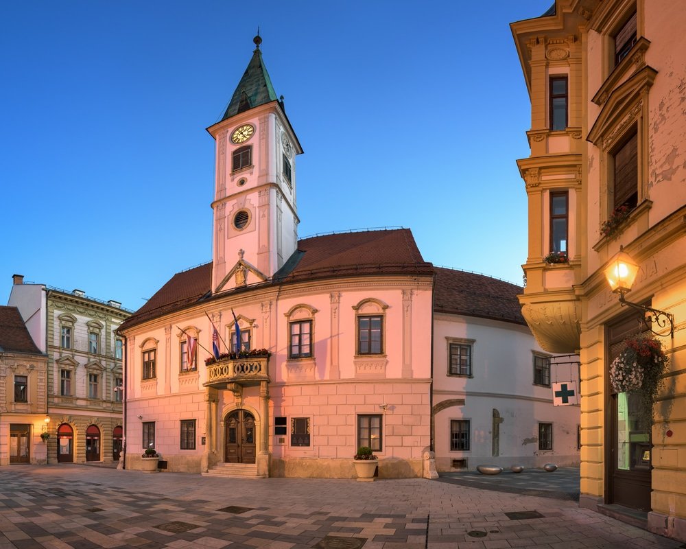 Varaždin's Panorama of Varazdin Townhall er - one of the must-see things to do in Croatia.