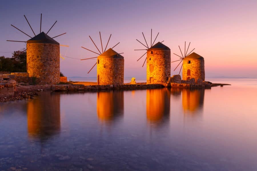 Quiet Islands In Greece - Windmills in Chios
