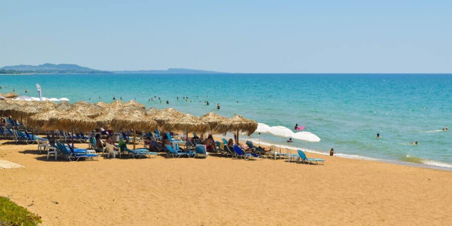 Peloponnese Beaches - The sandy Kyllini beach, Greece.