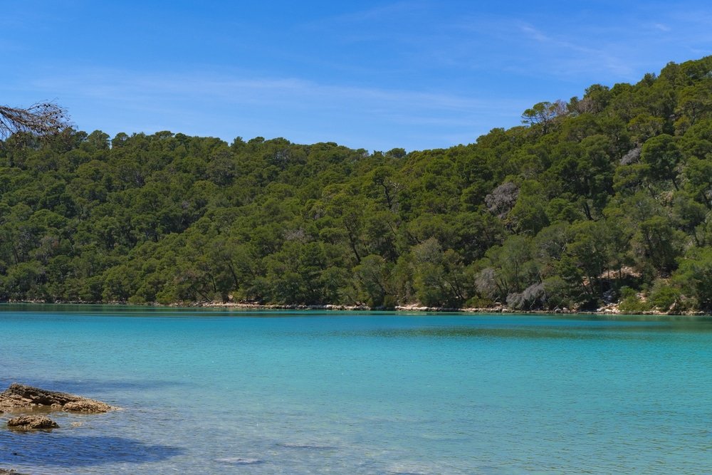 While visiting Mljet Island in Croatia, you will be mesmerized by the breathtaking blue waters.