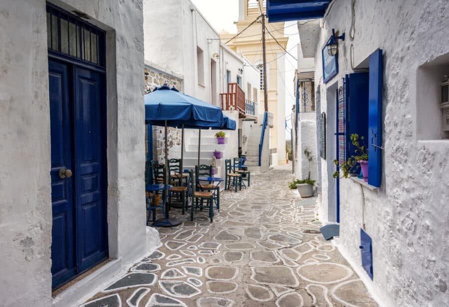 Streets of Kimolos island, Cyclades, Greece