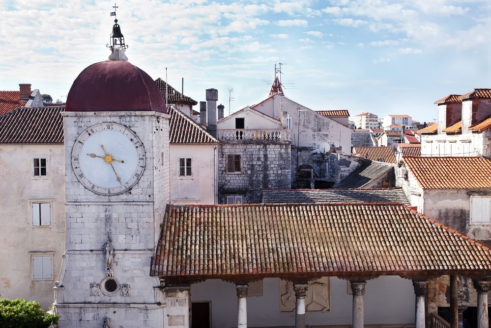 Clock tower in Trogir Croatia, Unesco heritage