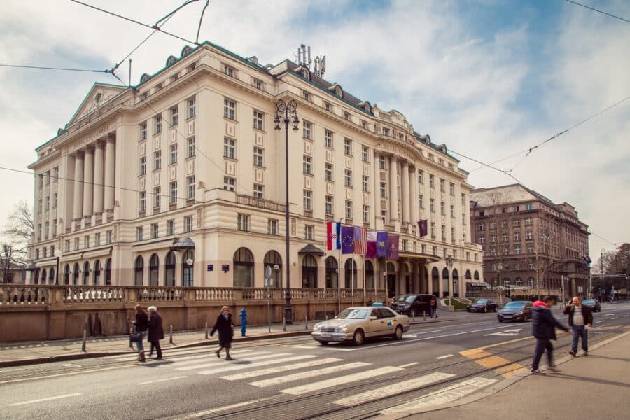 Where to stay in Zagreb - Main entrance to the Esplanade Hotel