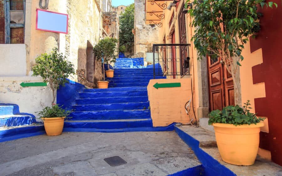 Stairs in Symi Greece