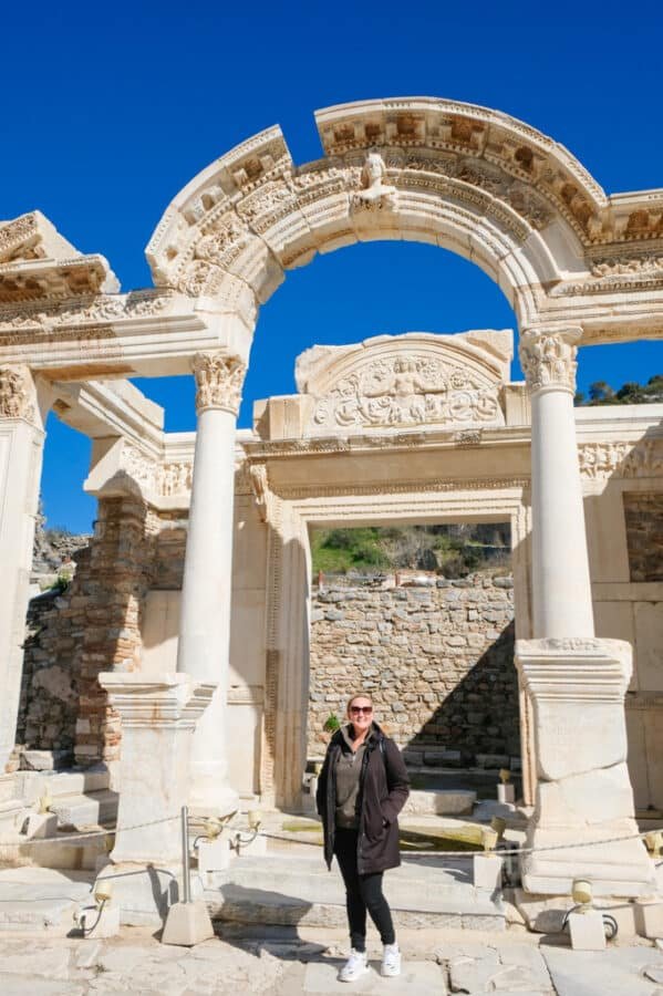 SJ at Temple of Hadrian - Ephesus Turkiye