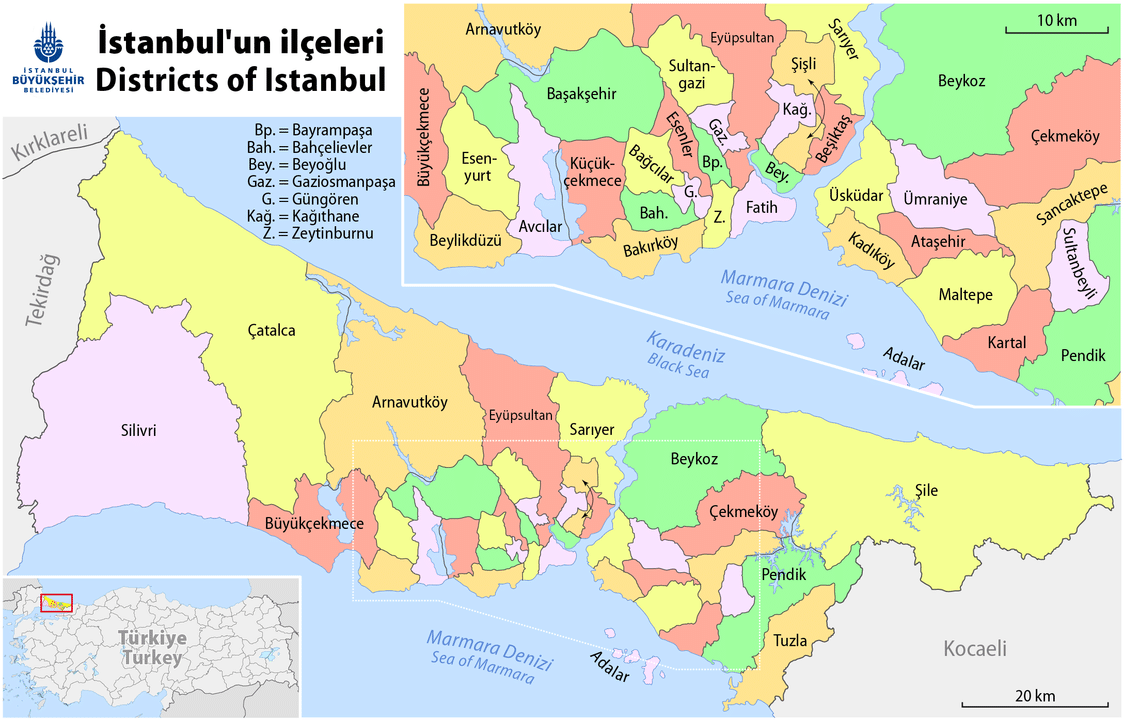Discovering The 39 Districts In Istanbul, Türkiye