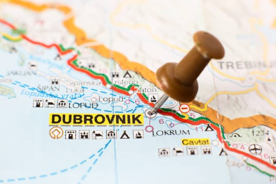 7 Days In Croatia - Dubrovnik map