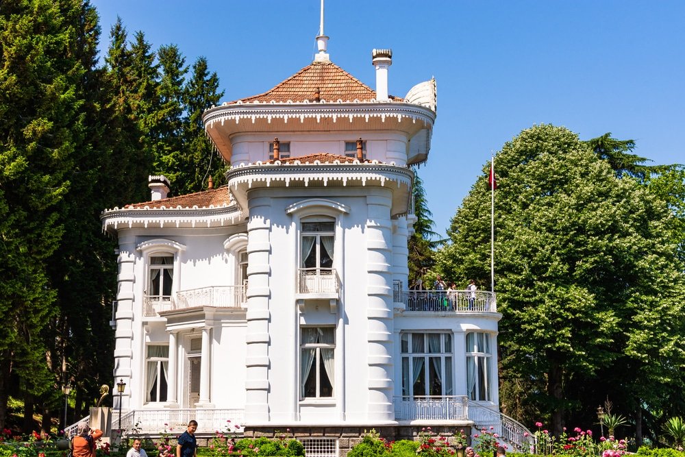 Trabzon Ataturk Mansion known as one of Trabzon's tourist attractions.