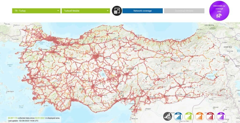 Turkcell 4G & 5G Coverage Map