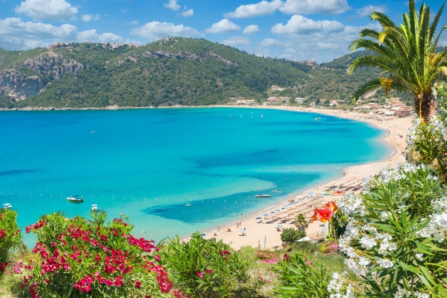 Best beaches on Corfu - Amazing view at Agios Georgios Pagon beach in Corfu island