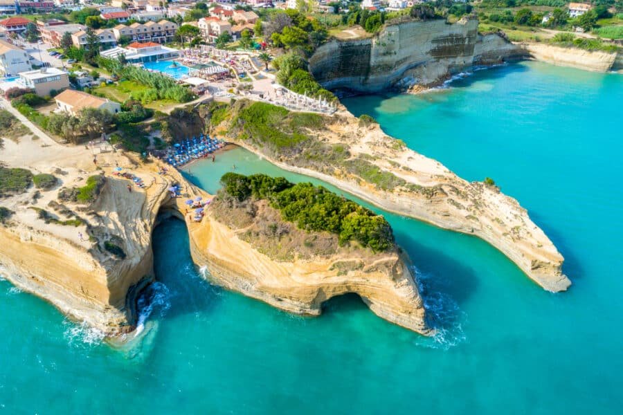 Beaches in Corfu - Famous Canal D'amour in Sidari - Corfu, Greece