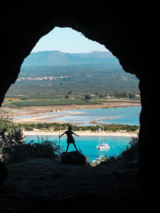 Greece Travel Blog_DIY Greece Mythological Road Trip With Kids_Nestors cave