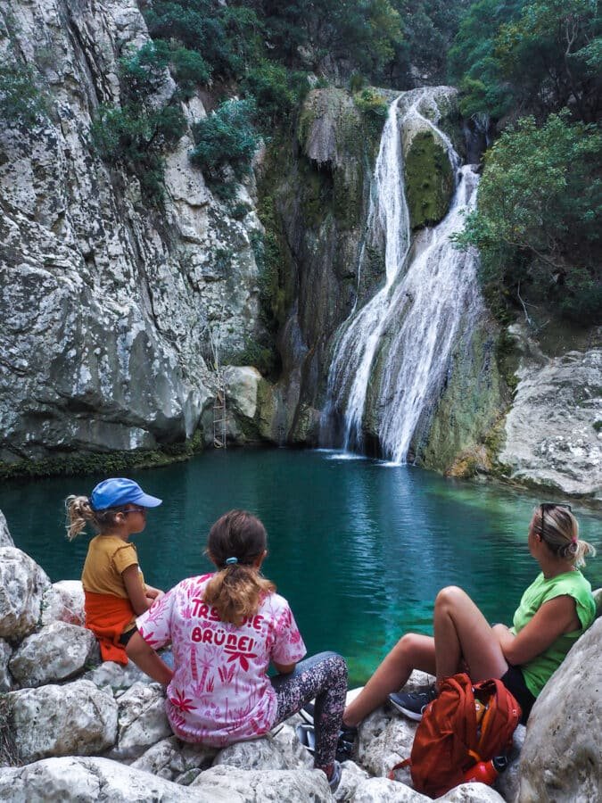 Greece Travel Blog_DIY Greece Mythological Road Trip With Kids_Waterfall