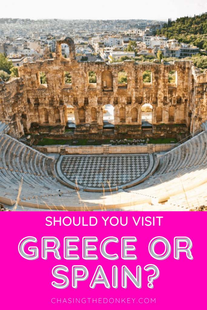 visit greece or spain