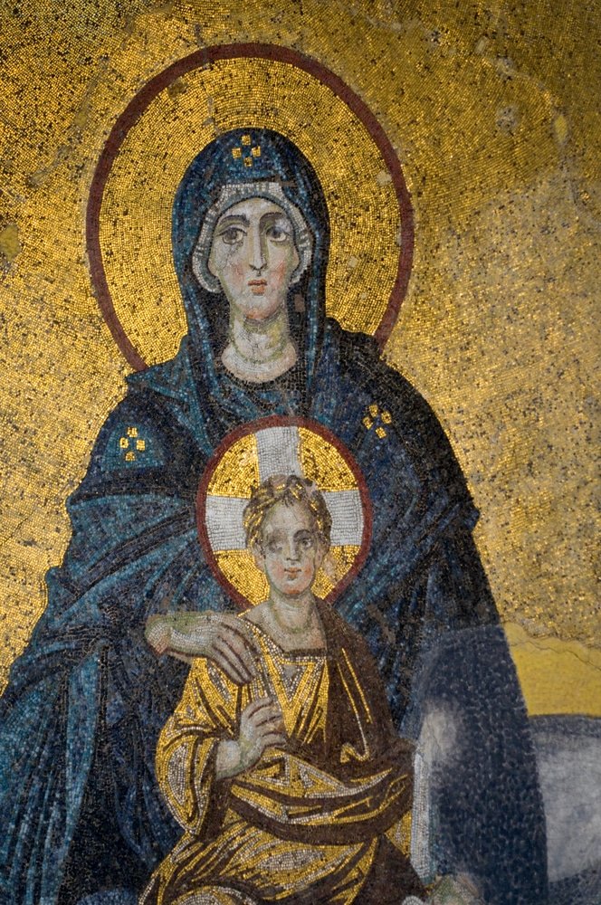 Christmas in Istanbul - Virgin Mother and Child mosaic