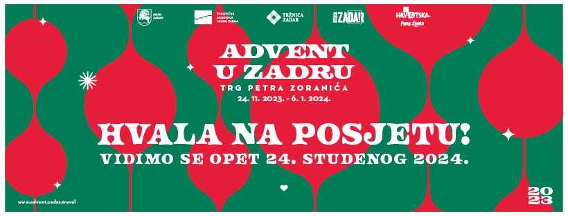A poster celebrating Advent in Zadar 2024