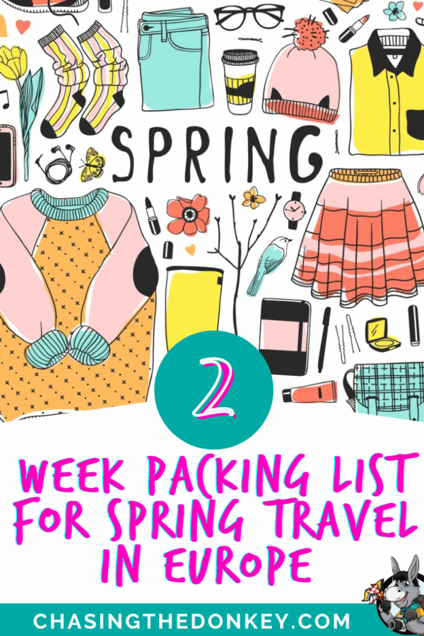 2 Week Packing List For Europe In Spring Checklist
