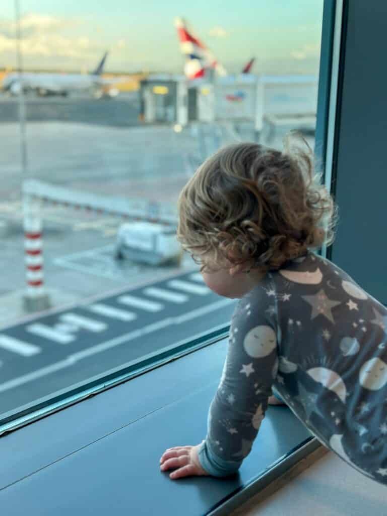 A Long Haul Flight With A Baby - transit