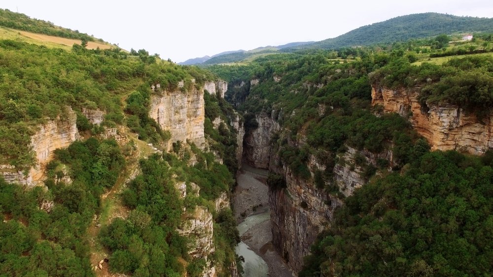 Albania - Osum river canyon - kaniones Osumi Drone. High quality photo