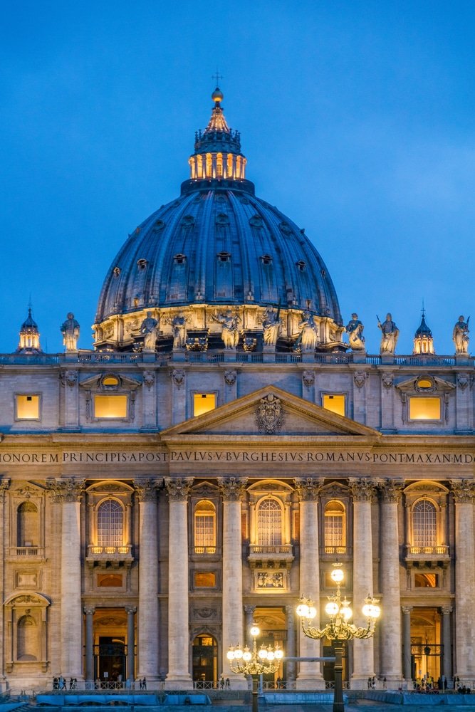 St. Peter's Basilica in Rome, Italy.