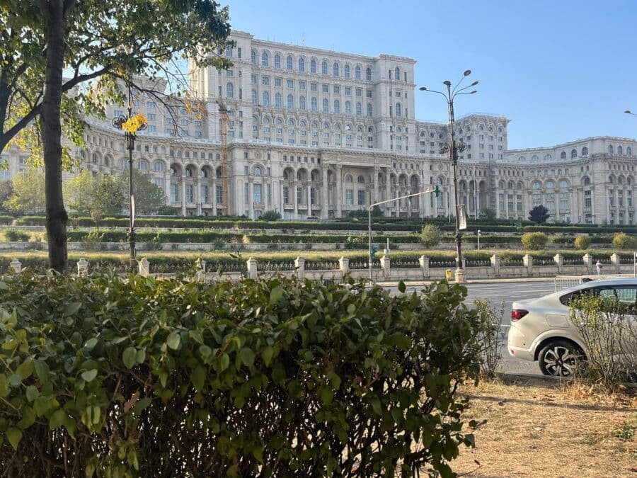 Romania in the fall - Parliament-Building-Bucharest-Romania