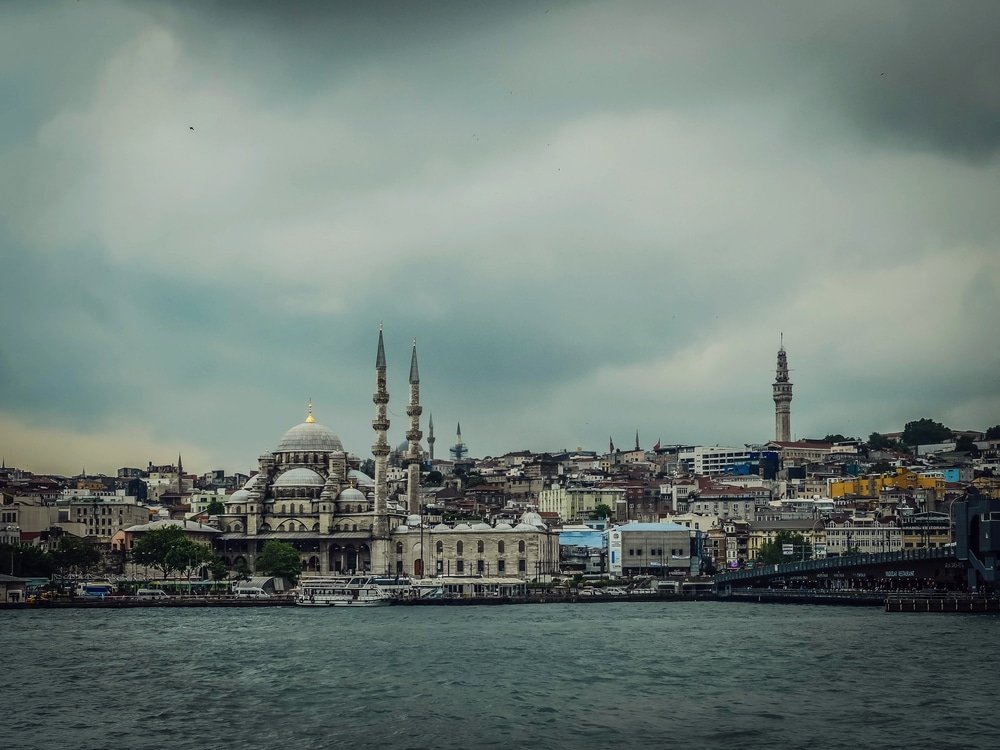 Istanbul on a rainy day in January. 