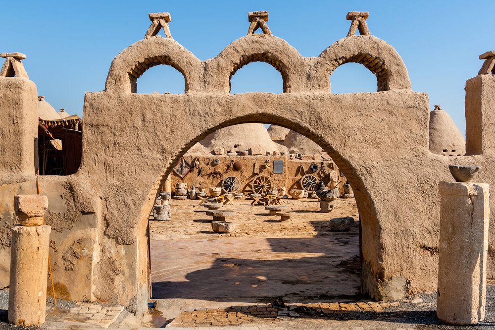 An archway in the middle of a sand castle located in Southeastern Turkey - Harran