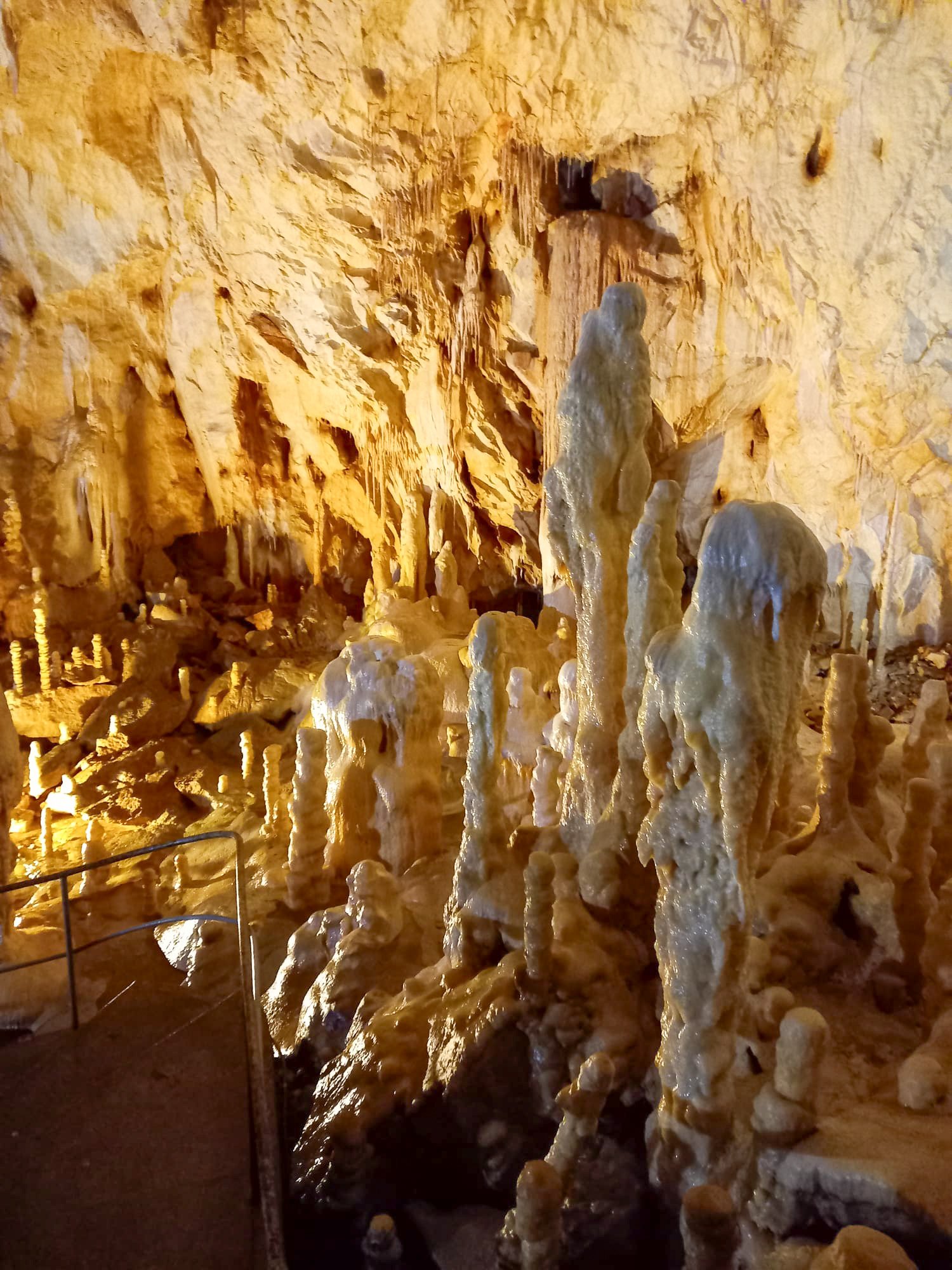 The Bears' Cave in Romania, adorned with an abundance of stalactites and stalagmites.