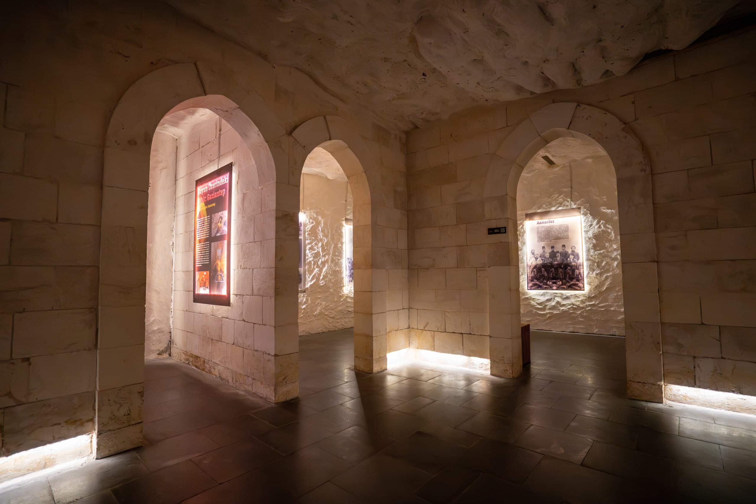 Is Gaziantep worth visiting? A hallway with arches and lights in a cave is a unique sight to see.