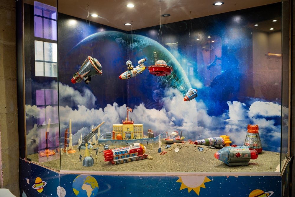 Is the display of toys in a glass case worth visiting?
