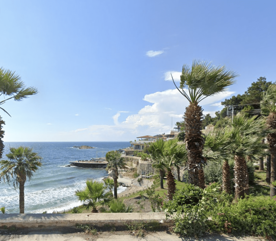 Palm trees on one of Turkey's best beaches in Kuşadası - Lost Paradise Beach