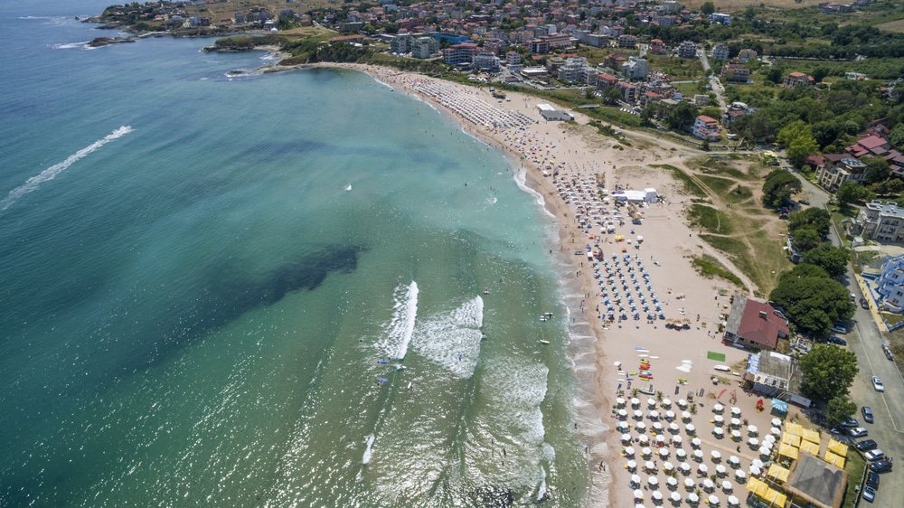 An aerial view of the best beaches in Bulgaria Lozenets Beach