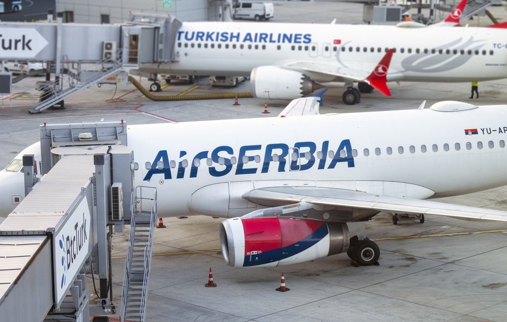 Air Serbia and Turkish Airlines - Istanbul